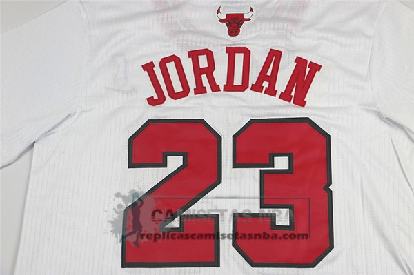 Camiseta Autentico Manga Corta Bulls Jordan Blanco